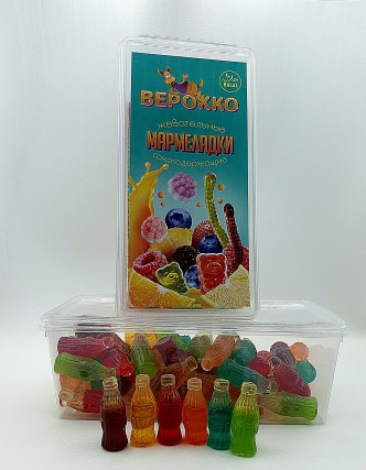 №2 Жевательный мармелад Бутылочки МИКС, 250г      в Саянске