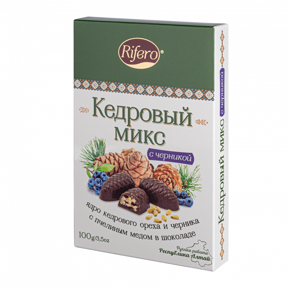  Риф и ко Конфеты "Кедровый микс ЧЕРНИКА" 100г       в Саянске