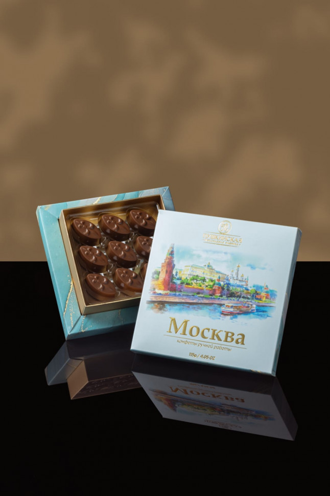  Пушкинская фабрика Конфеты Миндаль (Москва), 115г(голубая коробка) в Саянске