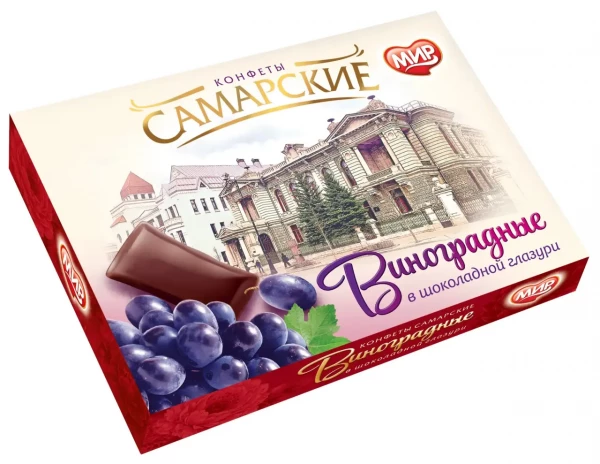 №2 КФ МИР Виноградные в шоколадной глазури 160г  в Саянске