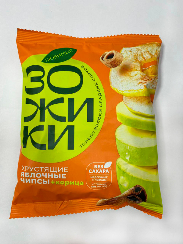 №1 Зожики Яблочные+корица чипсы, 25г  в Саянске
