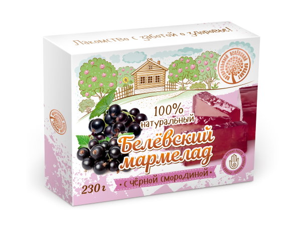 №2 Мармелад белевский "Черная смородина" 230г в Саянске